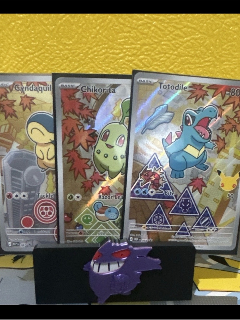 Pokemon First partners, series 2 Cyndaquil, Chicorita, Totodile
